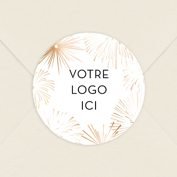 Stickers Voeux Entreprise Feu artifice logo