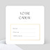 Support publicitaire Carte cadeau minimaliste Verso