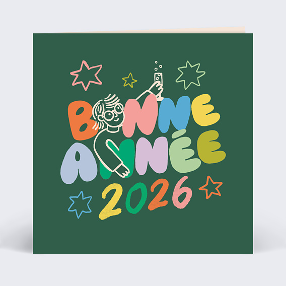 Carte de vœux solidaire Joie