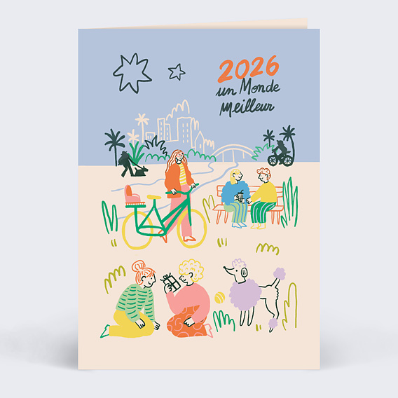 Carte de vœux solidaire Monde meilleur